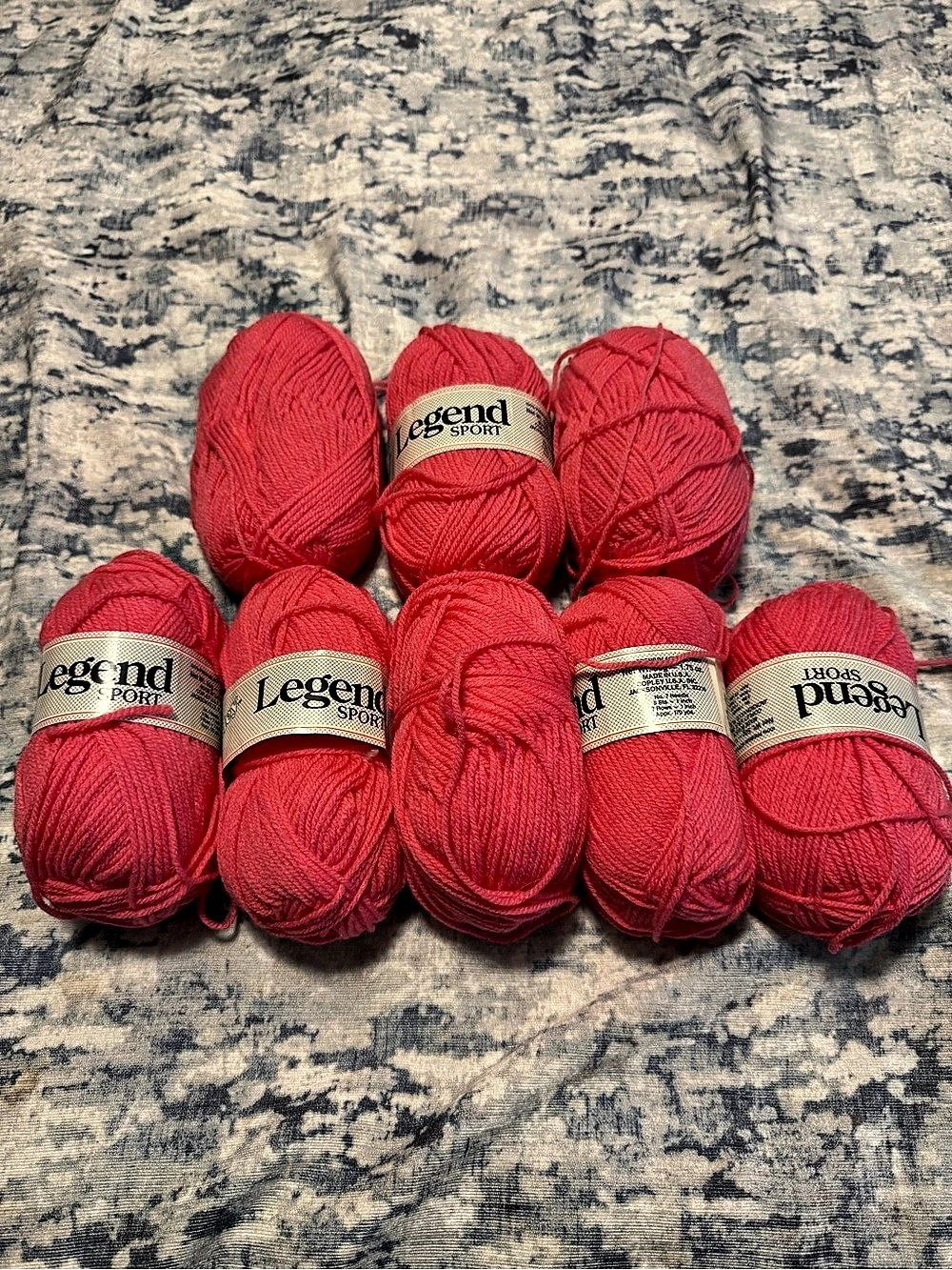 Vintage Copley Legend Sport Coral Pink Yarn Lot 8 Skeins